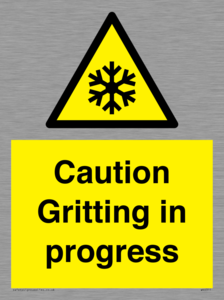 WK6311: Caution Gritting in progress