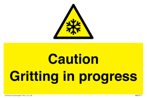 WK6311: Caution Gritting in progress