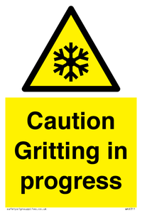 WK6311: Caution Gritting in progress