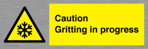 WK6311: Caution Gritting in progress