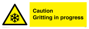 WK6311: Caution Gritting in progress