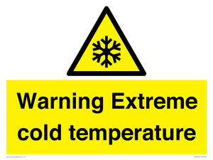 WK7012: Warning Extreme cold temperature