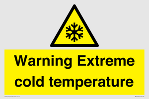 WK7012: Warning Extreme cold temperature