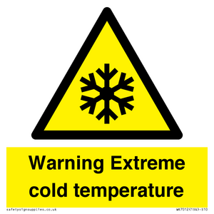 WK7012: Warning Extreme cold temperature