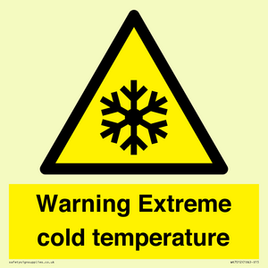 WK7012: Warning Extreme cold temperature
