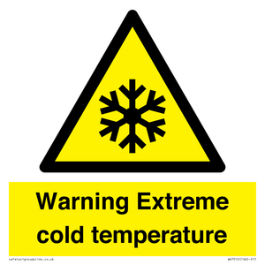 WK7012: Warning Extreme cold temperature