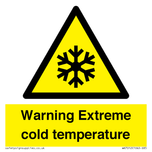 WK7012: Warning Extreme cold temperature