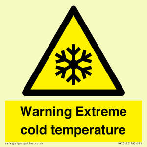 WK7012: Warning Extreme cold temperature