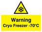 WK7013: Warning Cryo Freezer -70°C