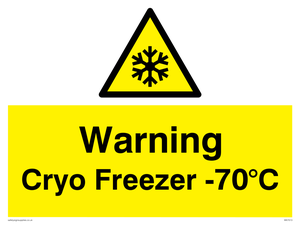 WK7013: Warning Cryo Freezer -70°C
