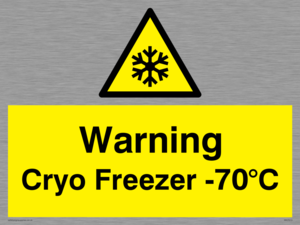 WK7013: Warning Cryo Freezer -70°C