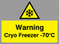 WK7013: Warning Cryo Freezer -70°C