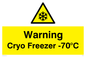 WK7013: Warning Cryo Freezer -70°C