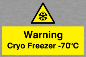 WK7013: Warning Cryo Freezer -70°C