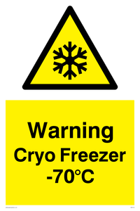 WK7013: Warning Cryo Freezer -70°C