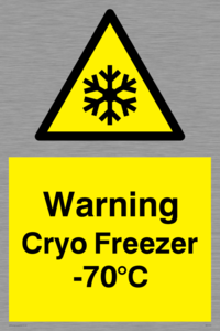 WK7013: Warning Cryo Freezer -70°C