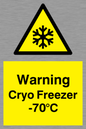 WK7013: Warning Cryo Freezer -70°C