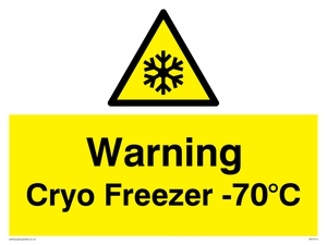 WK7013: Warning Cryo Freezer -70°C