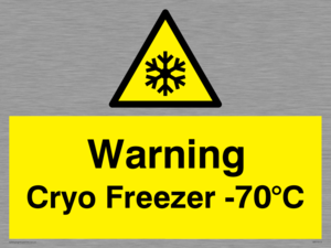WK7013: Warning Cryo Freezer -70°C