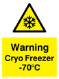 WK7013: Warning Cryo Freezer -70°C