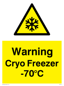 WK7013: Warning Cryo Freezer -70°C
