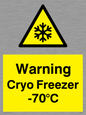 WK7013: Warning Cryo Freezer -70°C