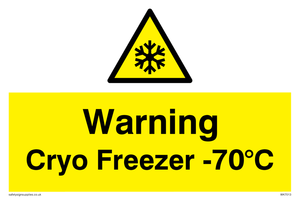 WK7013: Warning Cryo Freezer -70°C