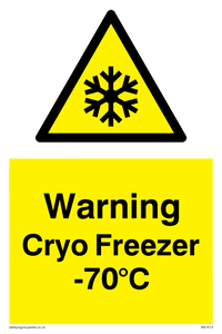 WK7013: Warning Cryo Freezer -70°C