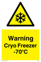 WK7013: Warning Cryo Freezer -70°C