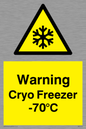WK7013: Warning Cryo Freezer -70°C