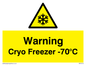 WK7013: Warning Cryo Freezer -70°C