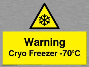 WK7013: Warning Cryo Freezer -70°C