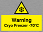 WK7013: Warning Cryo Freezer -70°C