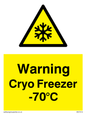 WK7013: Warning Cryo Freezer -70°C