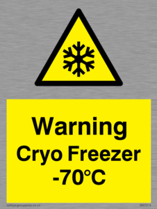 WK7013: Warning Cryo Freezer -70°C