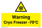 WK7013: Warning Cryo Freezer -70°C