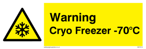 WK7013: Warning Cryo Freezer -70°C