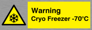 WK7013: Warning Cryo Freezer -70°C
