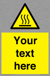 WK7784: Custom warning hot surface