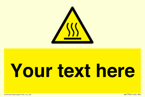 WK7784: Custom warning hot surface