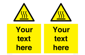 WK7784: Custom warning hot surface