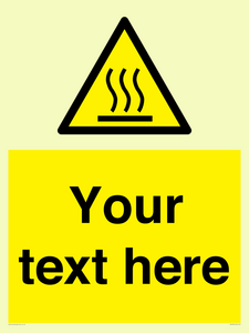 WK7784: Custom warning hot surface