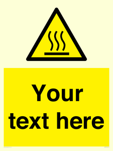 WK7784: Custom warning hot surface