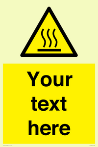 WK7784: Custom warning hot surface