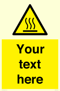 WK7784: Custom warning hot surface