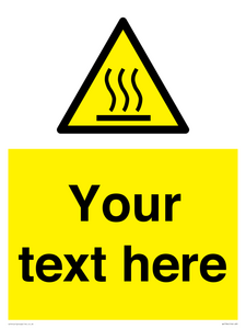 WK7784: Custom warning hot surface