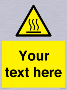 WK7784: Custom warning hot surface