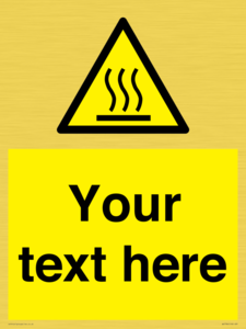 WK7784: Custom warning hot surface