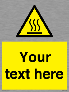 WK7784: Custom warning hot surface