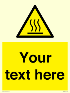 WK7784: Custom warning hot surface